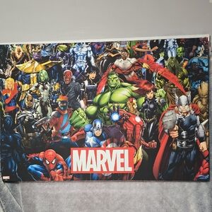 Marvel Heroes Collage Wall Art - Red, Green, Blue